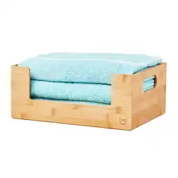 Walmart The Home Edit Bamboo Medium Open Front Bin, Storage Organization offer