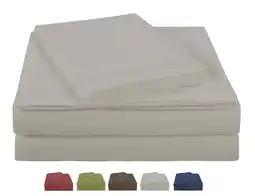Walmart NC Home Fashions Luxury Silver Gray Microfiber bed Sheet Sets, 4-pieces, Twin size offer