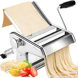 Walmart M Buder Pasta Maker Machine, 9 Adjustable Thickness with 2 Cutting Widths Noodles Maker, Silver offer