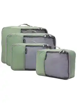 Walmart Wrangler 4-piece Packing Cubes Set For Luggage And Travel, Silver offer