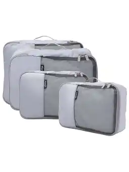 Walmart Wrangler 4-piece Packing Cubes Set For Luggage And Travel, Silver offer