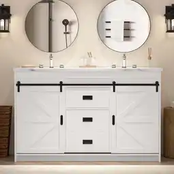 Walmart Installation Free Bathroom Vanity with Double Sink,Freestanding Bathroom Vanity offer