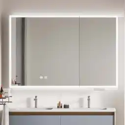 Walmart Ciumeeo Bathroom Wall Medicine Cabinet with Lights W/ Mirror Door & Shelve Storage offer