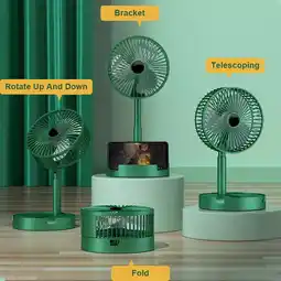 Walmart GPEH Portable Folding Fan Desk Table Rechargeable Standing Pedestal USB Fan Outdoor offer