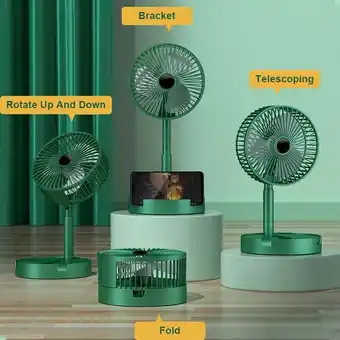 Walmart GPEH Portable Folding Fan Desk Table Rechargeable Standing Pedestal USB Fan Outdoor offer