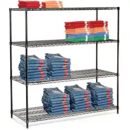 Walmart Nexel 4 Tier Black Epoxy Wire Shelving Starter Unit, 54W x 14D x 86H offer