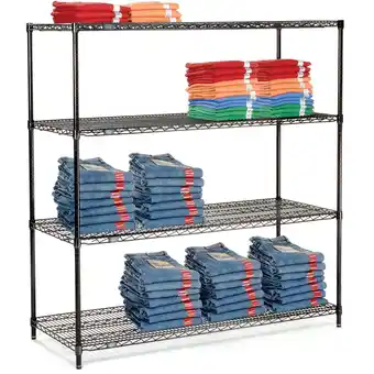 Walmart Nexel 4 Tier Black Epoxy Wire Shelving Starter Unit, 54W x 14D x 86H offer
