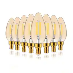 Walmart BH&G LED Light Bulb, 5.5 Watts (60W Equiv.) B10 Dimmable Deco Bulb E12 Base, Ultra Warm, 8PK offer