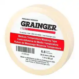 Walmart Manufacturer Varies Masking Tape,1 W,60 yd L,Tan 20PJ03 offer