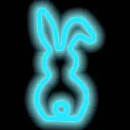 Walmart weibbin Cute Bunny Tail Neon Night Light For Easterfor Home, Office, Garden, Sofa offer