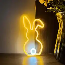 Walmart Clearance Bunny Light Easter, Cute Bunny Tail Neon Night Light For Easter offer