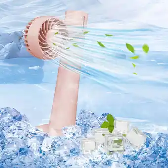 Walmart JilgTeok Mini Handheld Small Fan USB Charging Portable Quiet Dormitory Desktop for the Summer offer