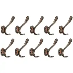 Walmart Mascot Hardware Copper Finish Lucida Hat Coat Iron Hook - Pack of 10 offer