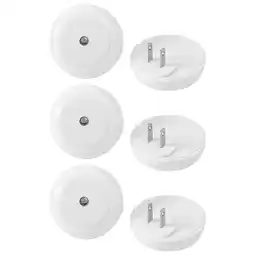 Walmart Plug-in Night Light, Light Sensitive, Low Light Warm LED Nightlight with Sensor, Round, Soft Glow offer