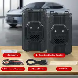 Walmart JLLOM Humane Mouse Blocker Under Hood Ultrasonic Rodent Repellent 2 Pack Car RV Truck Garage offer