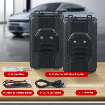 Walmart JLLOM Humane Mouse Blocker Under Hood Ultrasonic Rodent Repellent 2 Pack Car RV Truck Garage offer