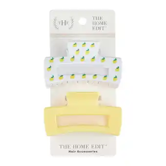 Walmart The Home Edit Claw Clips, Yellow and Lemon Print, 2 Ct offer