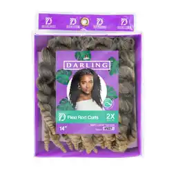 Walmart Darling Flexi Rod Curls Crochet Hair 2X Pack, 14 inch, #1/27, Adult, Female offer