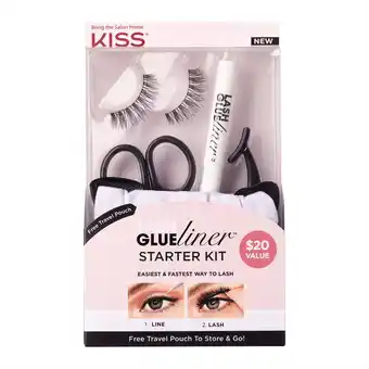 Walmart KISS Lash GLUEliner Starter Kit, 5 Piece Set, Clear, 1 Pair Of Lashes offer