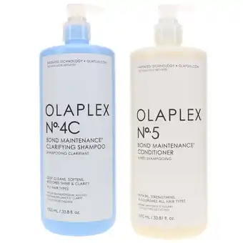 Walmart Olaplex No.4C Bond Maintenance Clarifying Shampoo & No. 5 Conditioner 33.8 oz Combo Pack offer