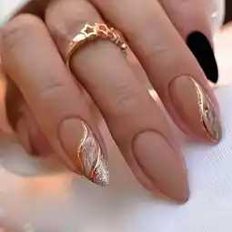 Walmart Medium Almond Press on Nails Nude Nature Fake Nails French Tip False Nails for Women24 Pcs offer