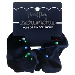 Walmart Packed Party Pops of Fun Navy Jumbo Velvet Hair Scrunchie, Ponytail Holder offer
