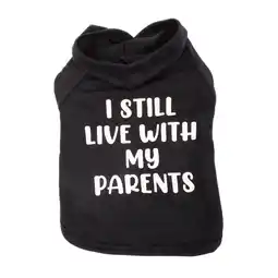 Walmart Vibrant Life Polyester Parents Graphic Dog & Cat Hoodie, Black, XXS offer