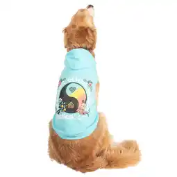 Walmart Justice Pet Polyester Printed Fleece Dog Hoodie, Turquoise, XL offer