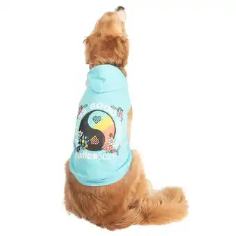 Walmart Justice Pet Polyester Printed Fleece Dog Hoodie, Turquoise, XL offer