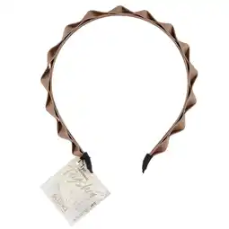 Walmart Tayshia by Scunci Twisted Faux-Leather No-Squeeze Fashion Headband, Brown offer