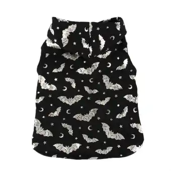 Walmart Vibrant Life Halloween Dog Clothes, Bat Print Hoodie, for Dogs or Cats, Size Extra Small offer