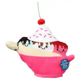 Walmart iWorld Posh Paws Plush Ice Cream Sundae Dog Toy, Pink offer