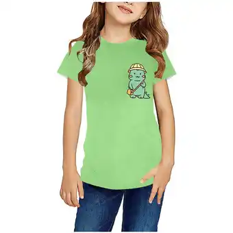 Walmart Avrntaa Boys Girls T Shirts - Kids Cute Dinosaur Crew Neck Short Sleeve Tees,Size 3-12 Years offer