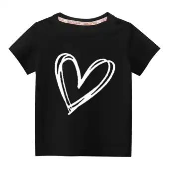 Walmart piuwrlz T-Shirt Boy and Girls Short Sleeve Printed Top Black Size 3 Years offer