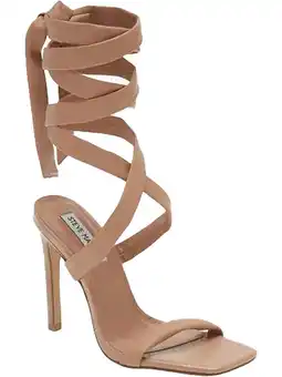Walmart Steve Madden Womens Utilize Faux Leather Wrap Heels offer