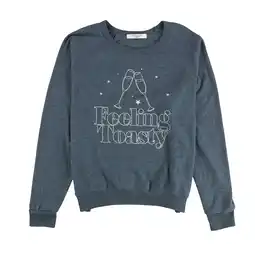 Walmart Project Social T Womens Feeling Toasty Sweatshirt, Blue, Medium offer