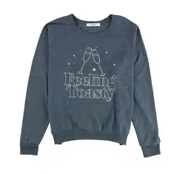 Walmart Project Social T Womens Feeling Toasty Sweatshirt, Blue, Medium offer