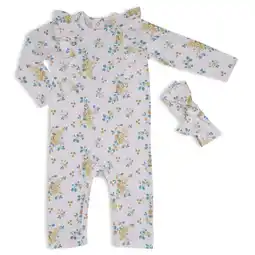 Walmart Le Top Baby Girl 2PC Unfooted Coverall Set (NB-9M) offer