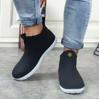 Walmart MPWEGNP Water Shoes Rain Boots Men Short Tube Kitchen Anti Labor Waterproof For Women (Black 8.5) offer