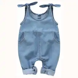 Walmart Younger Tree Newborn Infant Baby Girl Jeans Overalls Denim Workwear Clothes for 0-18 Months offer
