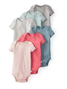 Walmart Little Planet by Carter's Baby Girl Organic Short Sleeve Bodysuits, 6-Pack, Newborn-24 Months offer