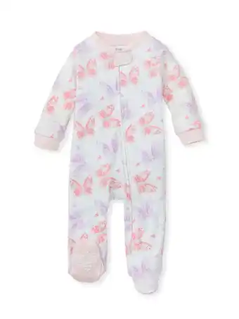 Walmart Burt's Bees Baby Newborn Baby Girl Organic Cotton Butterfly Buddies Sleep 'N Play Footed Pajamas offer