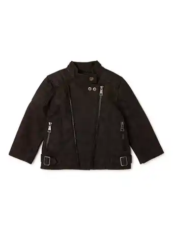 Walmart Urban Republic Toddler Boy Faux Suede Moto Jacket, Sizes 12M-4T offer