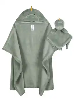 Walmart Gerber Baby Unisex Hooded Wearable Blanket and Security Blanket, Dino Time offer