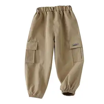 Walmart Toddler Boys Pants Cargo Trousers Fashion Spring Elastic Casual Summer Pants Pants For Boys 4T-5T offer