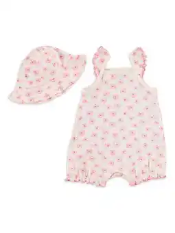 Walmart Chick Pea Baby Girl 2 PC Romper Set, Sizes Newborn-9 Months offer