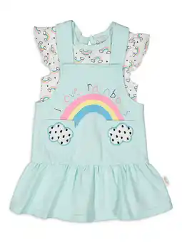 Walmart Quiltex Baby Girl Jumper Dress & Bodysuit offer
