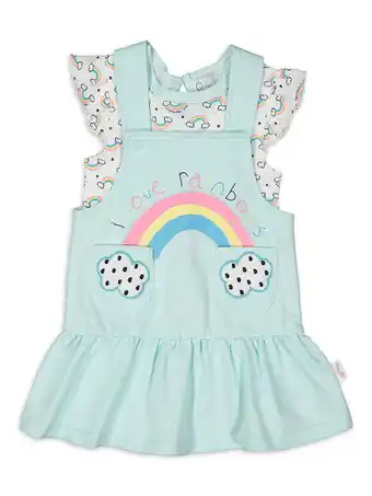 Walmart Quiltex Baby Girl Jumper Dress & Bodysuit offer