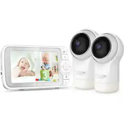 Walmart Hubble Nursery View Pro Twin Local Baby Monitor with Large 5-inch Parent Unit Viewer offer