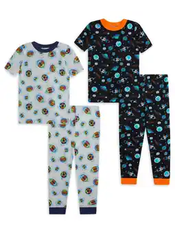 Walmart Saint Eve Baby and Toddler Boys Short Sleeve Snug Fit Cotton Pajamas, 4pc Set (12M-5T) offer